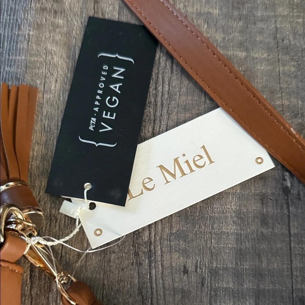 Le Miel Vegan Brown Crossbody Bag - Picture 2 of 6